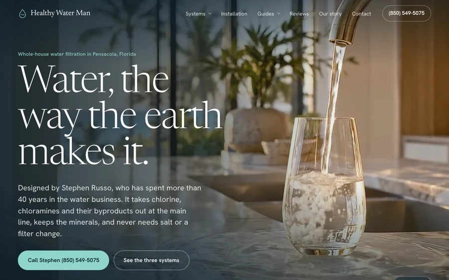 Healthy Waterman website homepage